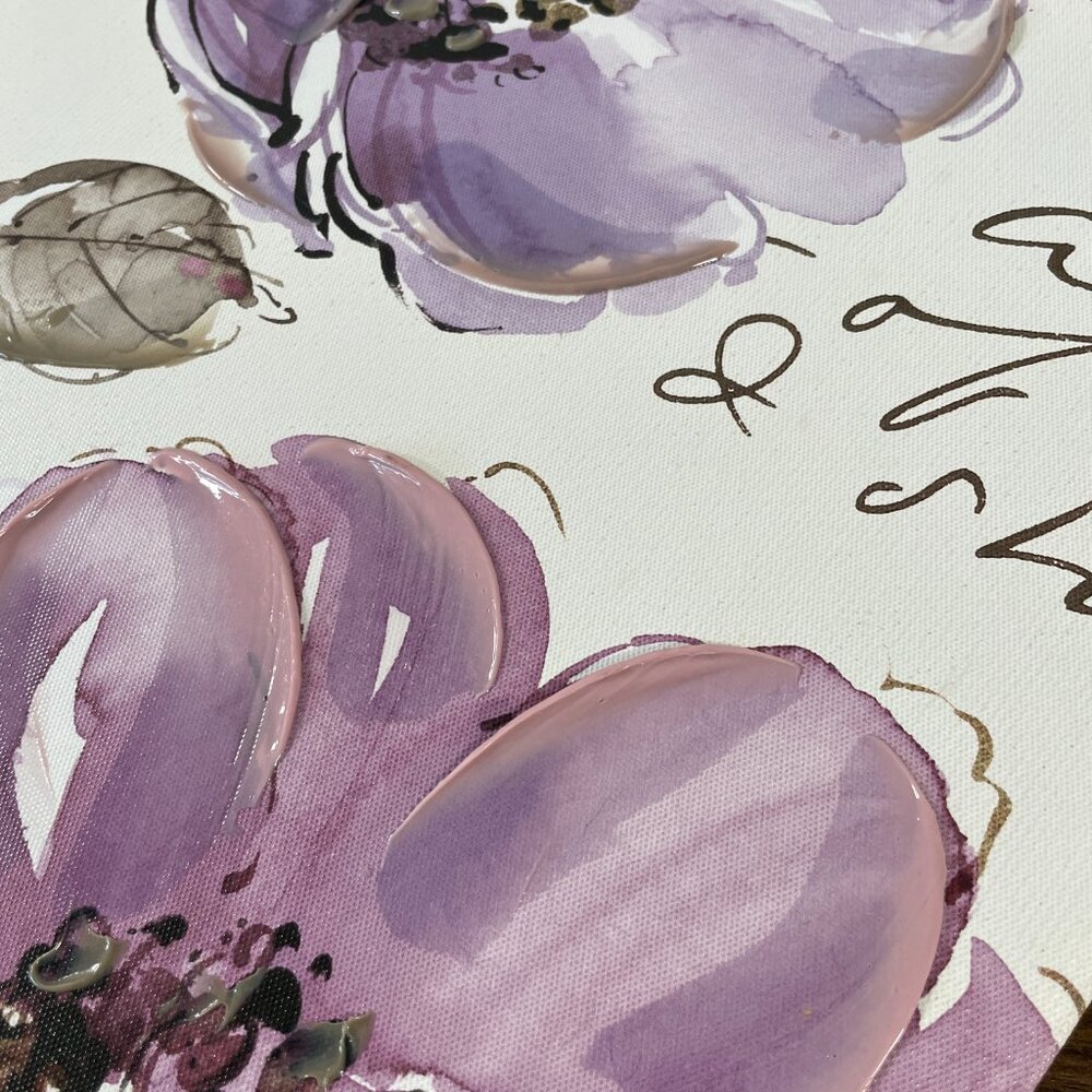 Pela Studio Beautiful Gray & Purple Blooming Flower Set 14"x14" Stretched Canvas - Picture 10 of 16